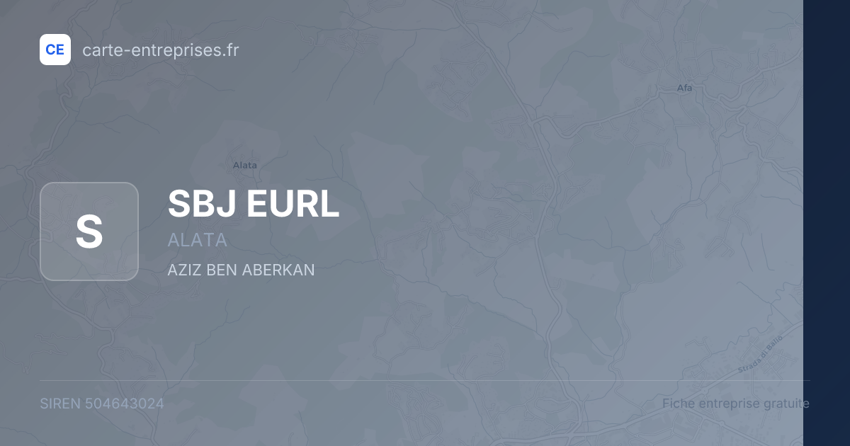 SBJ EURL — 504643024 — fiche entreprise