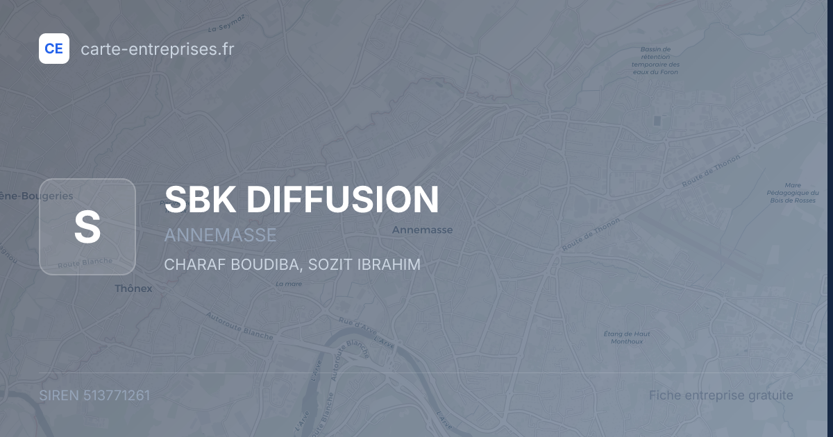 SBK DIFFUSION — 513771261 — fiche entreprise