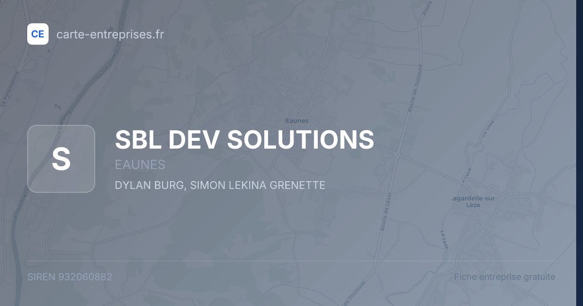 SBL DEV SOLUTIONS — 932060882 — fiche entreprise