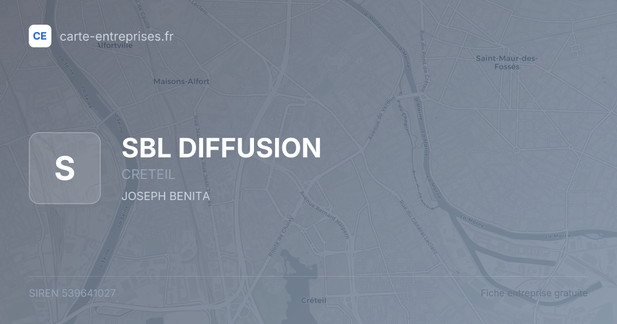 SBL DIFFUSION — 539641027 — fiche entreprise