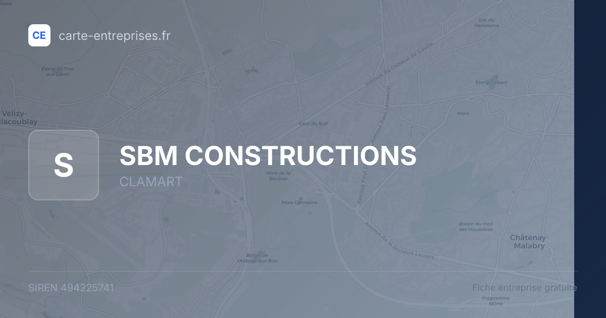 SBM CONSTRUCTIONS — 494225741 — fiche entreprise