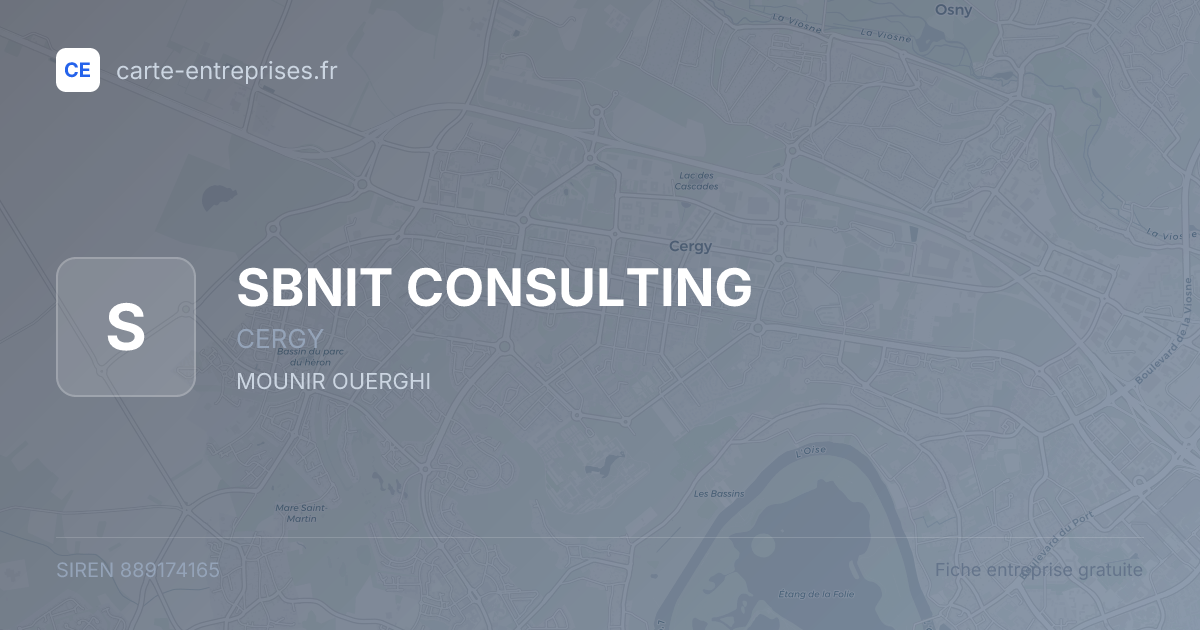 SBNIT CONSULTING — 889174165 — fiche entreprise