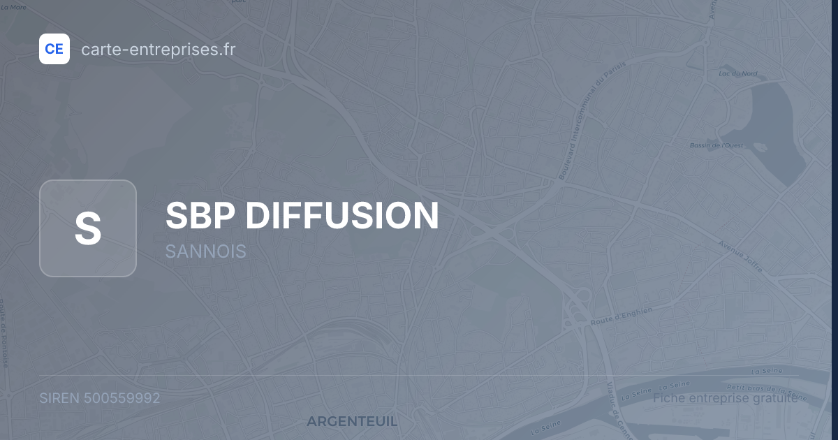 SBP DIFFUSION — 500559992 — fiche entreprise