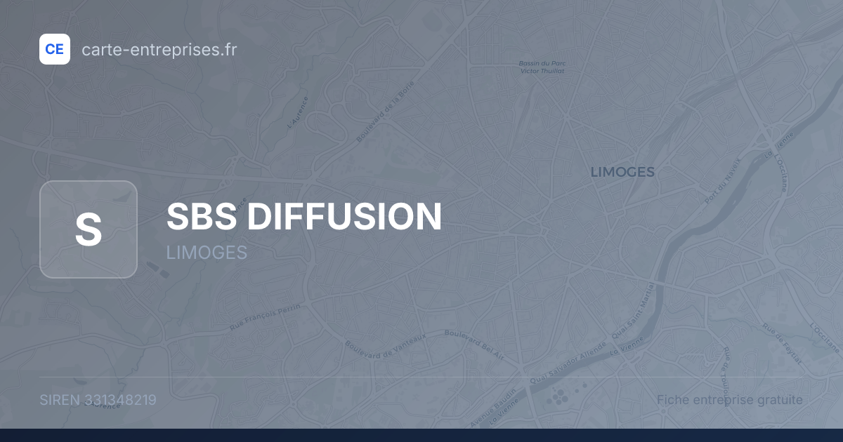 SBS DIFFUSION — 331348219 — fiche entreprise