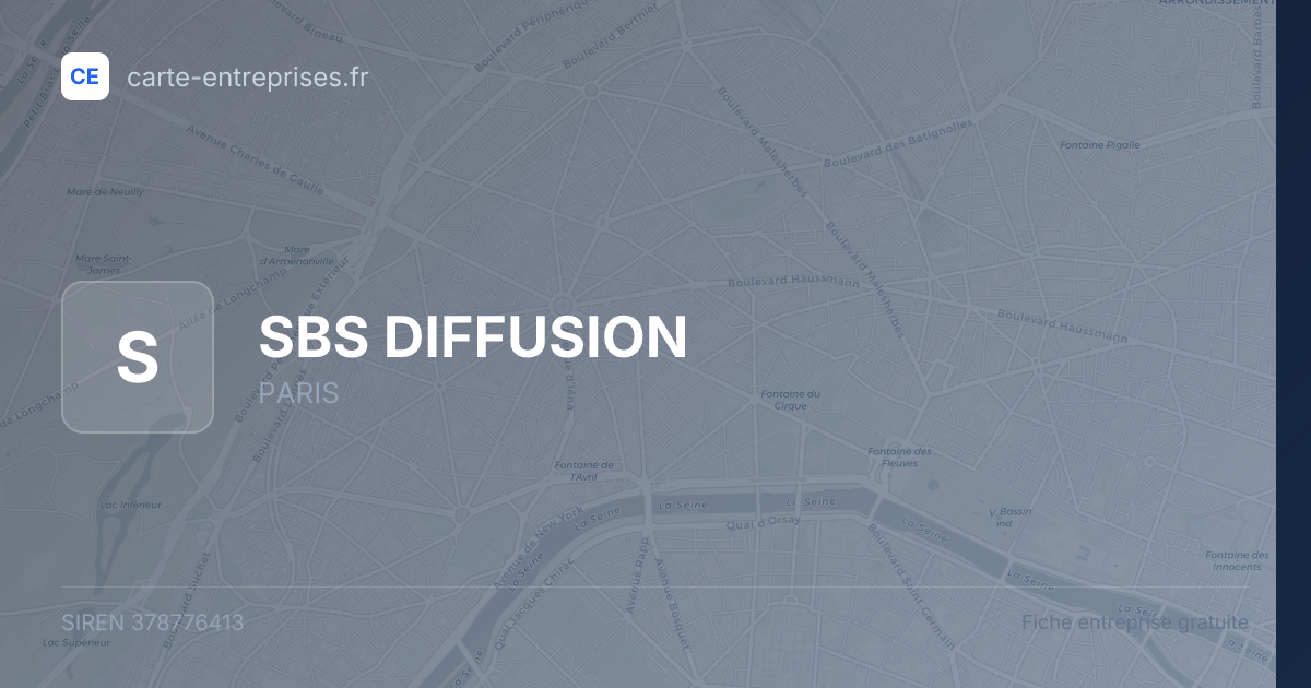 SBS DIFFUSION — 378776413 — fiche entreprise