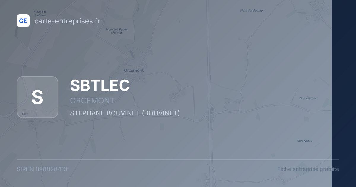 SBTLEC — 898828413 — fiche entreprise