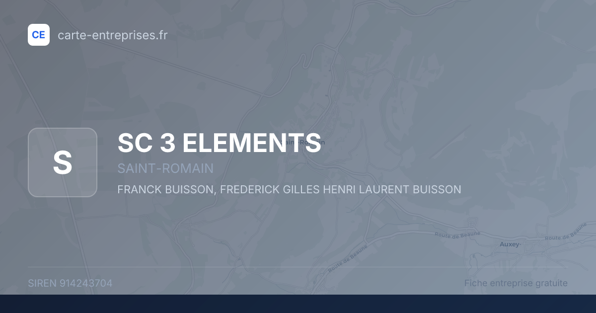 SC 3 ELEMENTS — 914243704 — fiche entreprise
