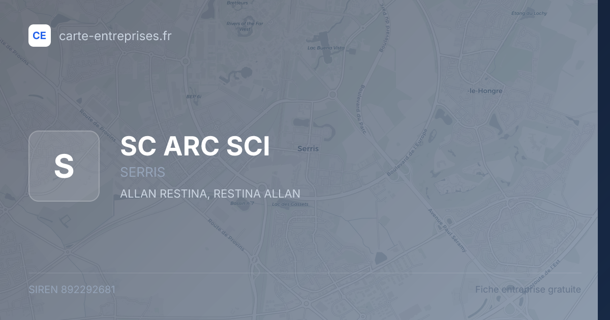 SC ARC SCI — 892292681 — fiche entreprise