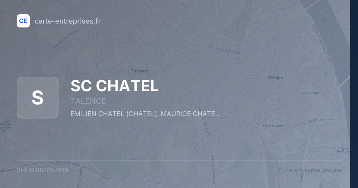 SC CHATEL — 882657489 — fiche entreprise