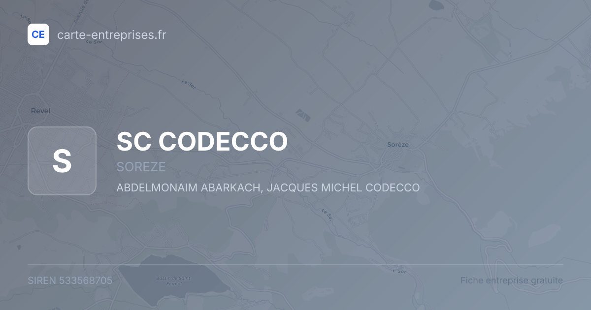 SC CODECCO — 533568705 — fiche entreprise