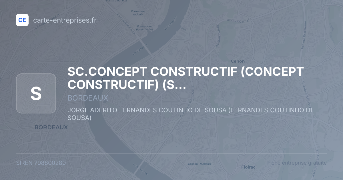 SC.CONCEPT CONSTRUCTIF (CONCEPT CONSTRUCTIF) (SC.2C) — 798800280 — fiche entreprise