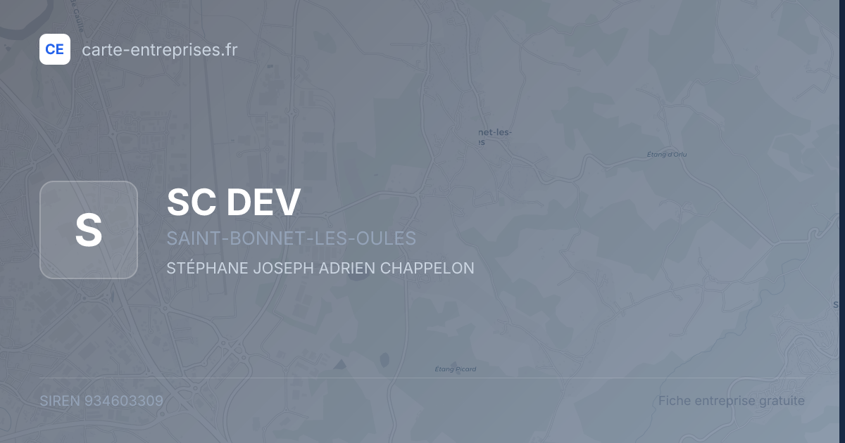 SC DEV — 934603309 — fiche entreprise