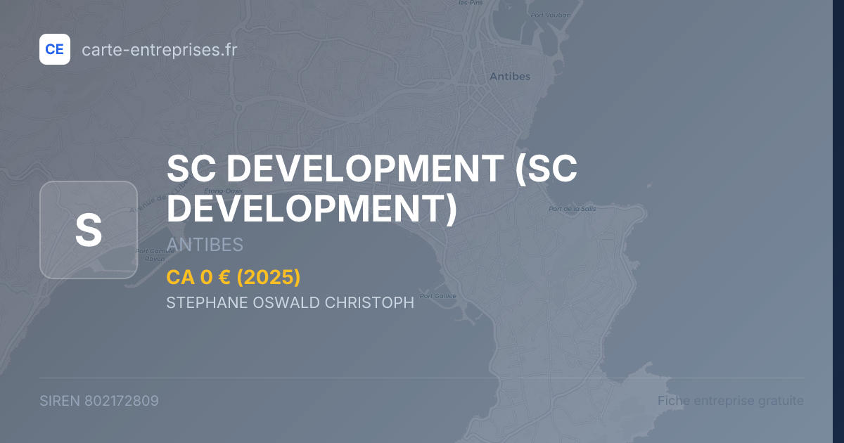 SC DEVELOPMENT — 802172809 — fiche entreprise