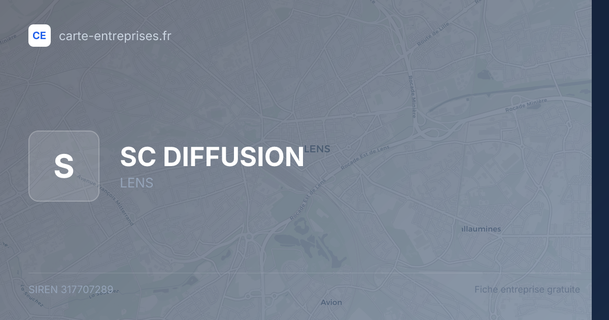 SC DIFFUSION — 317707289 — fiche entreprise