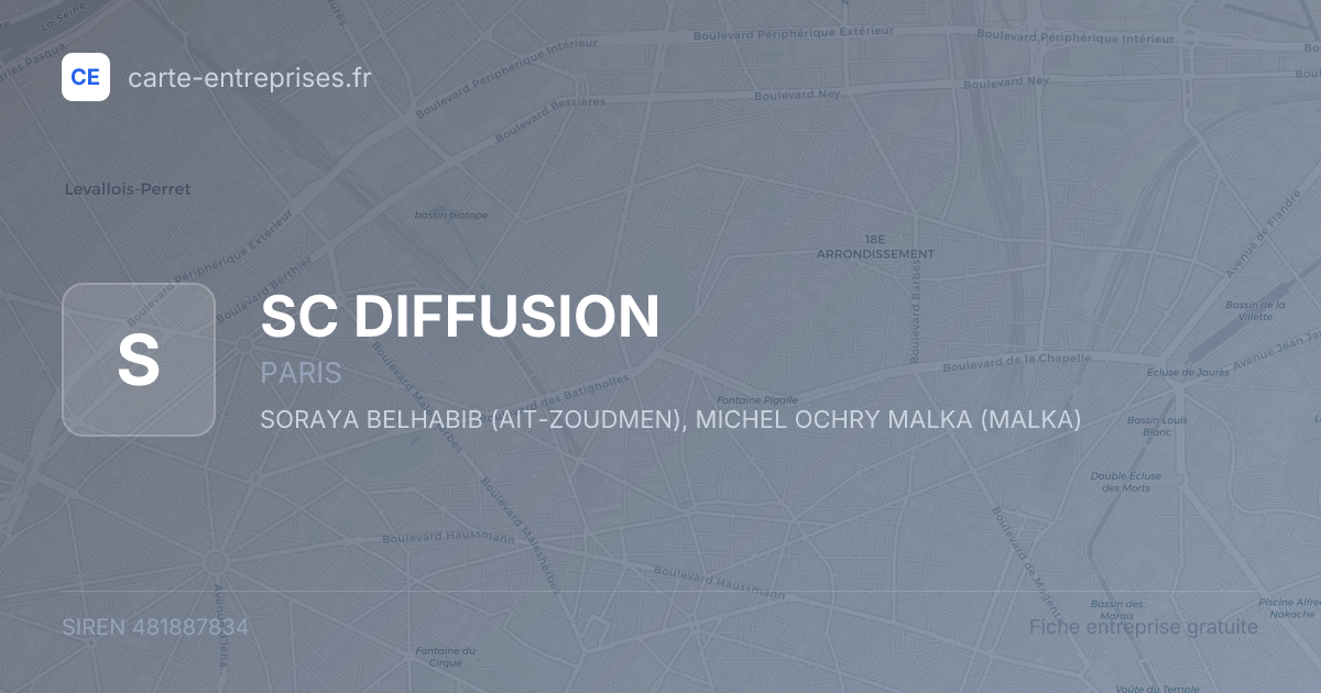 SC DIFFUSION — 481887834 — fiche entreprise