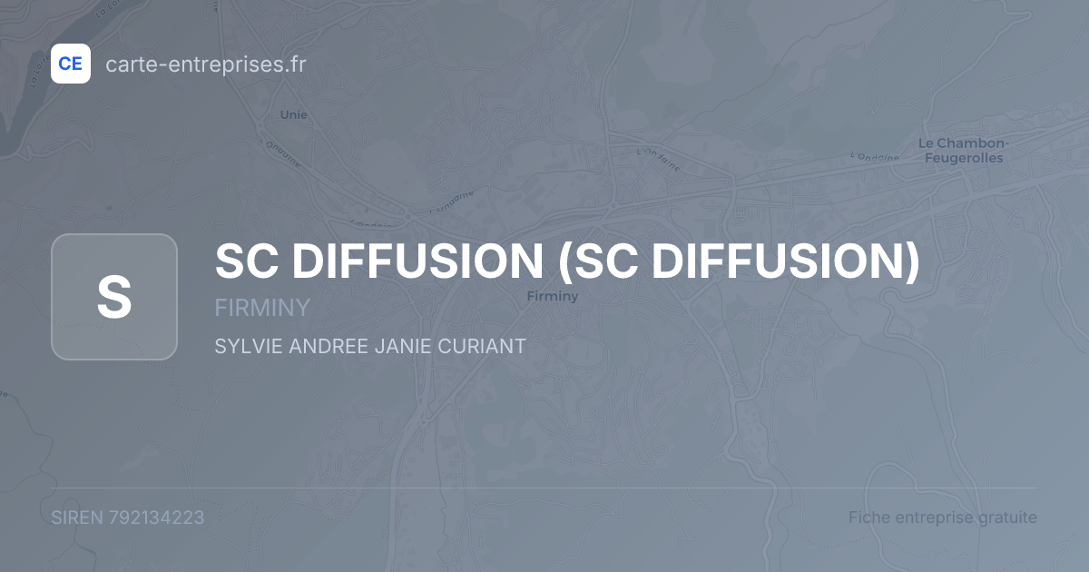 SC DIFFUSION — 792134223 — fiche entreprise