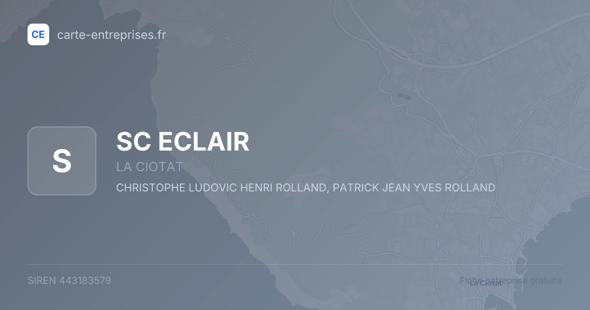 SC ECLAIR — 443183579 — fiche entreprise