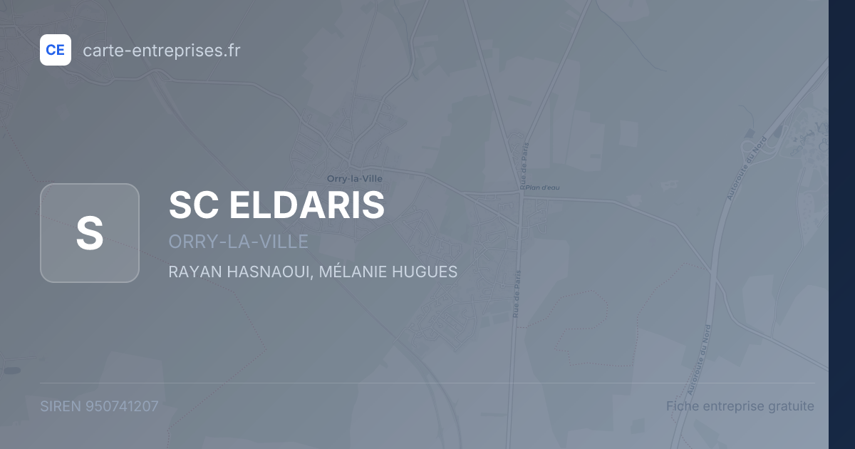 SC ELDARIS — 950741207 — fiche entreprise