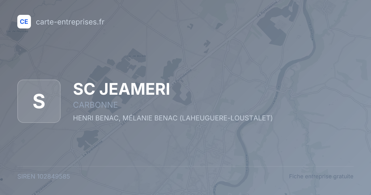 SC JEAMERI — 102849585 — fiche entreprise
