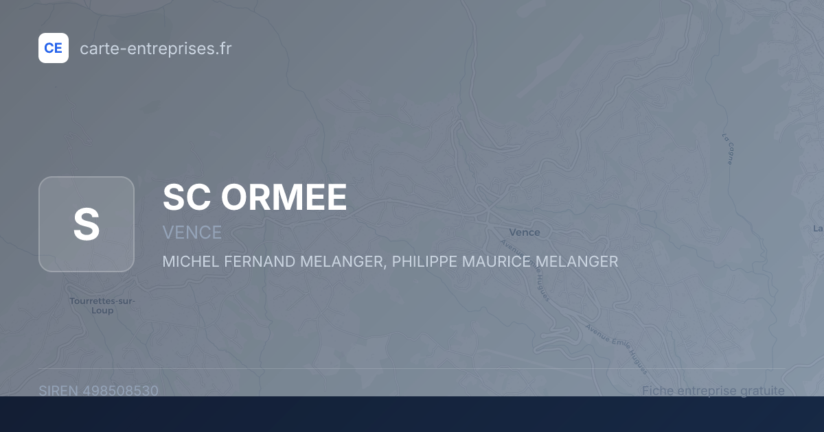 SC ORMEE — 498508530 — fiche entreprise