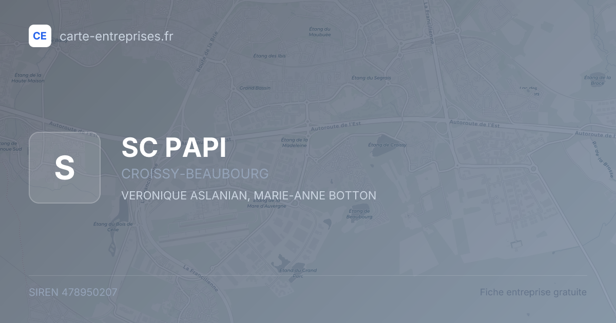 SC PAPI — 478950207 — fiche entreprise