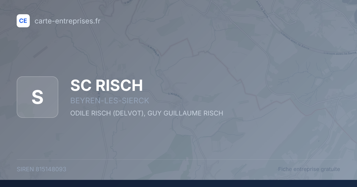 SC RISCH — 815148093 — fiche entreprise