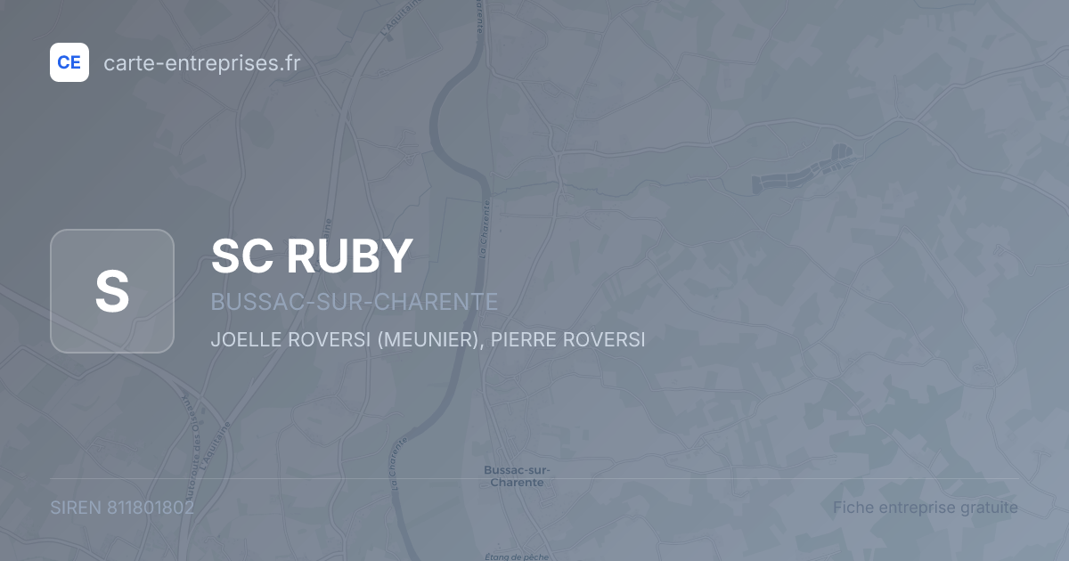SC RUBY — 811801802 — fiche entreprise