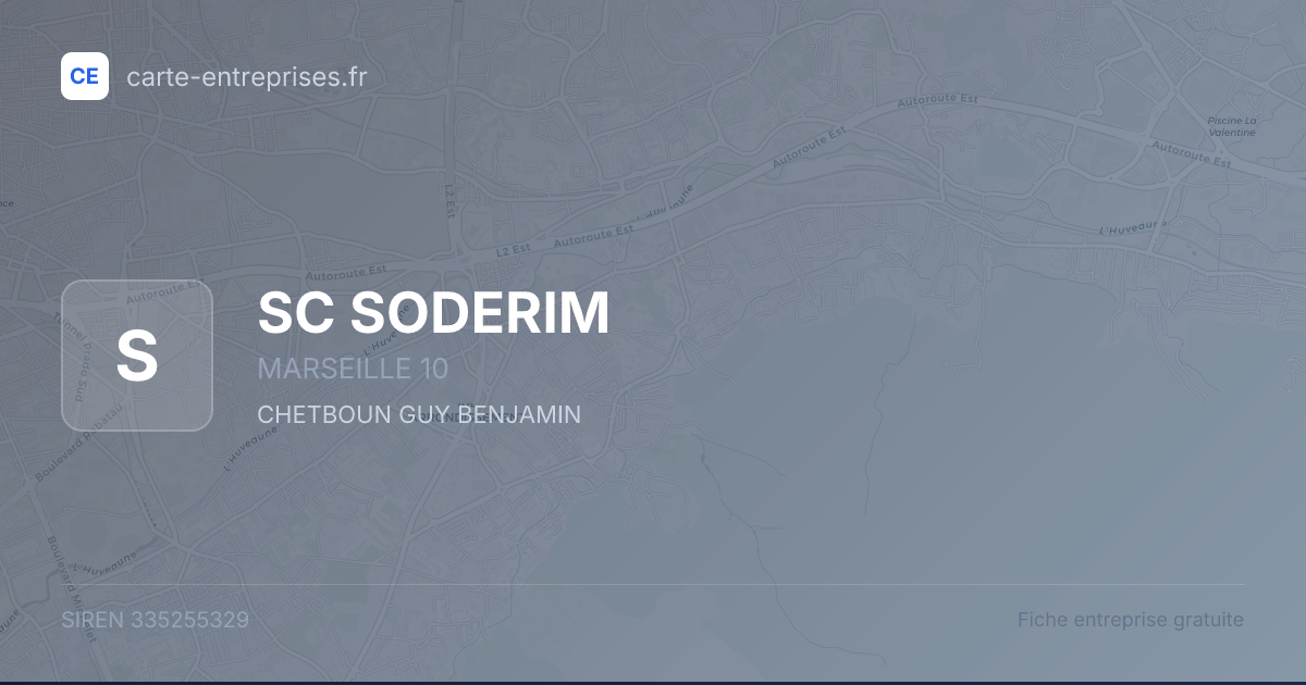 SC SODERIM — 335255329 — fiche entreprise