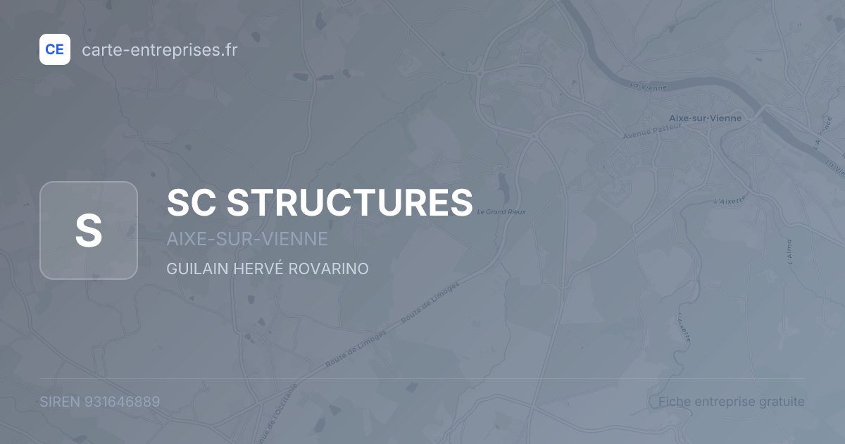 SC STRUCTURES — 931646889 — fiche entreprise