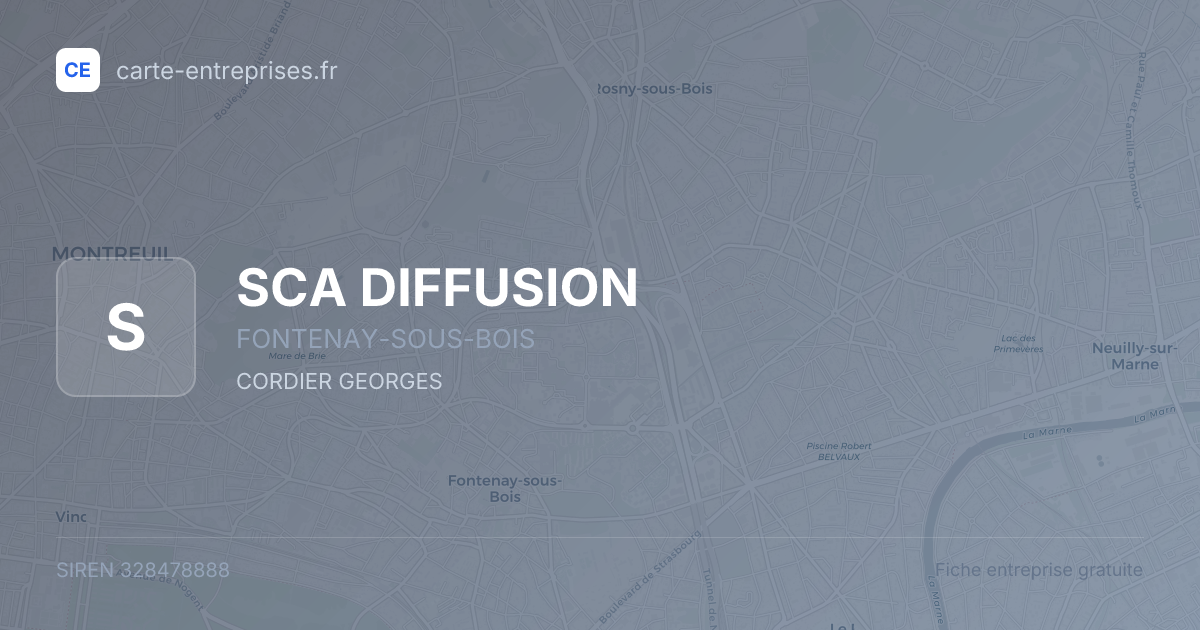 SCA DIFFUSION — 328478888 — fiche entreprise