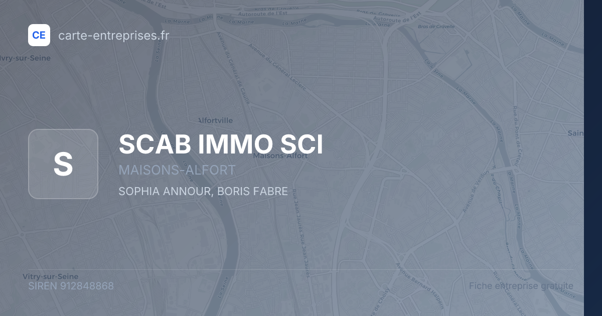 SCAB IMMO SCI — 912848868 — fiche entreprise