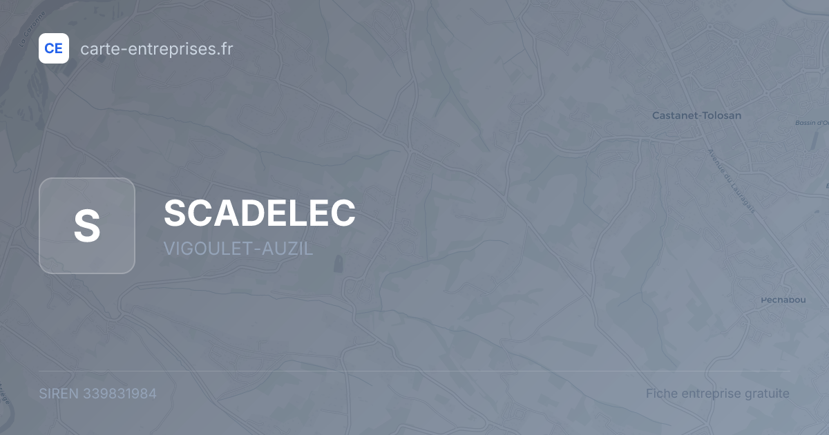 SCADELEC — 339831984 — fiche entreprise