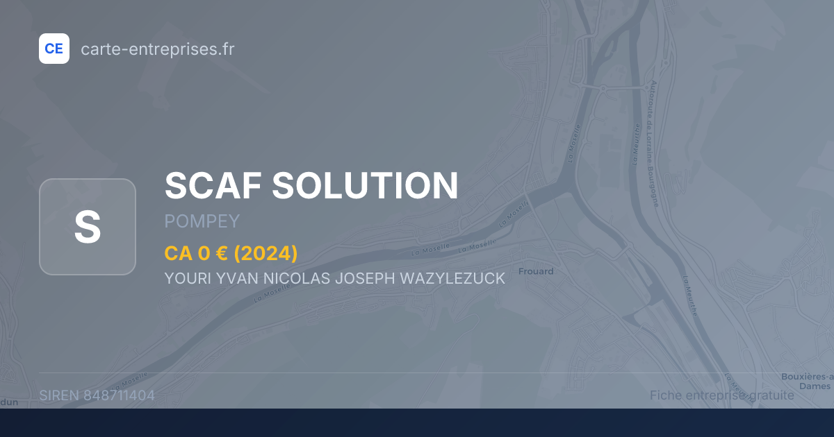 SCAF SOLUTION — 848711404 — fiche entreprise