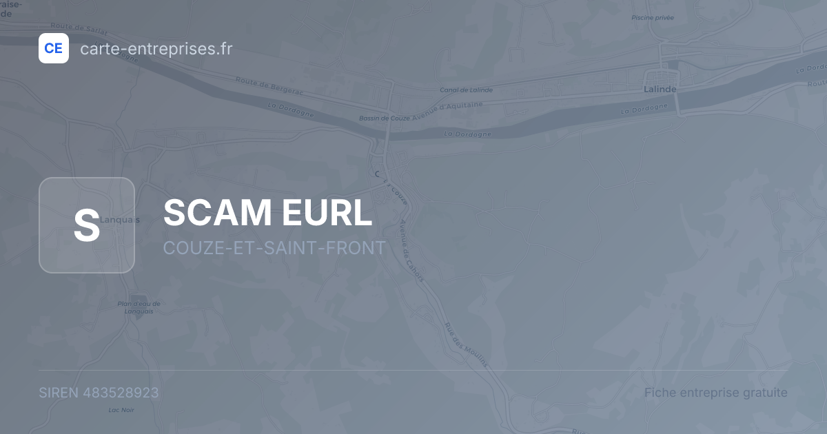 SCAM EURL — 483528923 — fiche entreprise