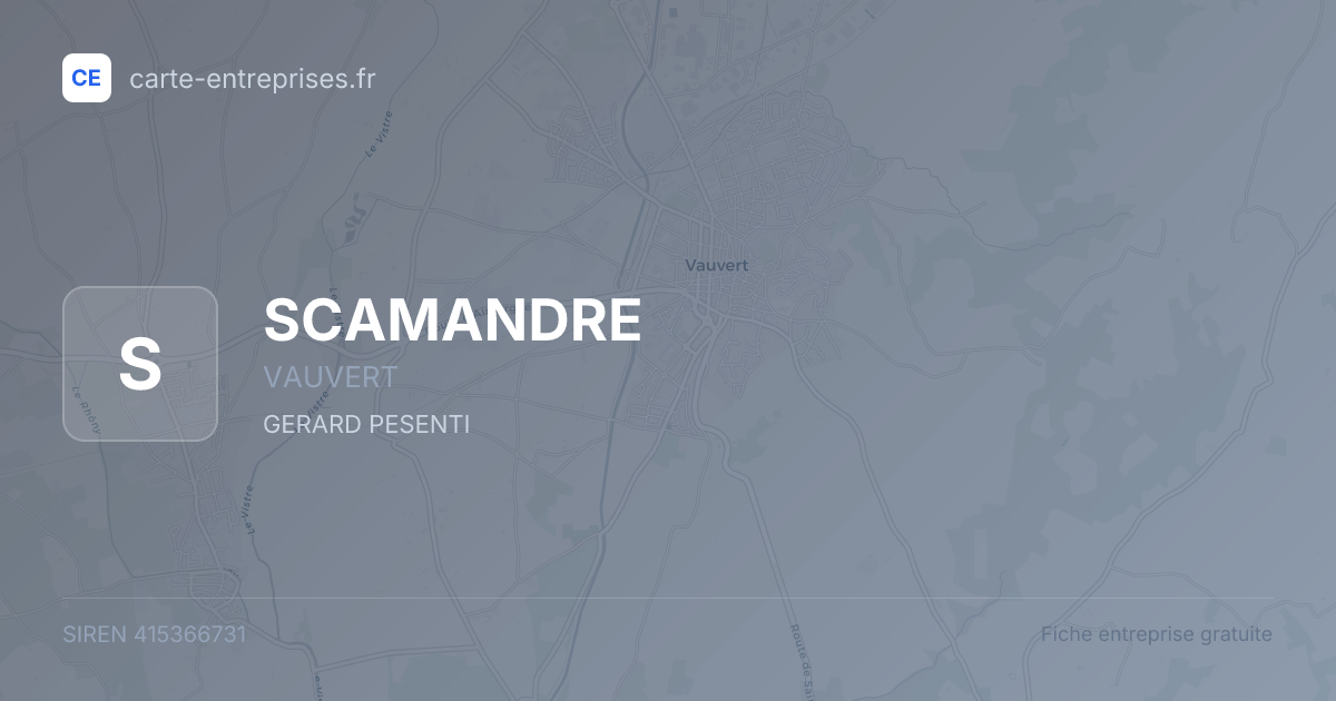SCAMANDRE — 415366731 — fiche entreprise