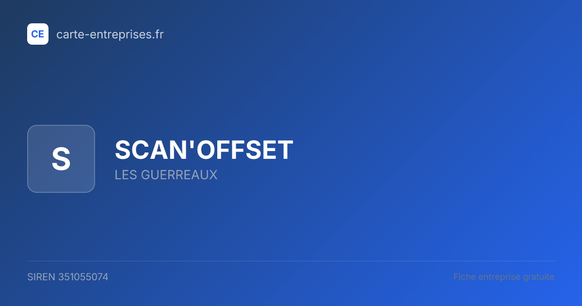 SCAN'OFFSET — 351055074 — fiche entreprise