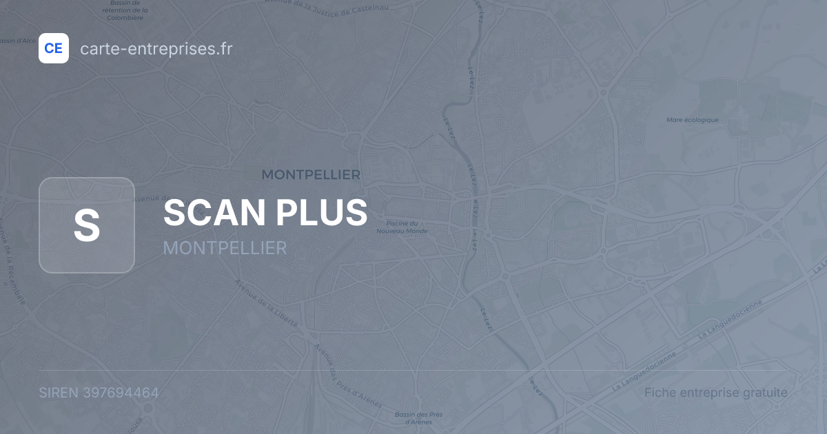 SCAN PLUS — 397694464 — fiche entreprise