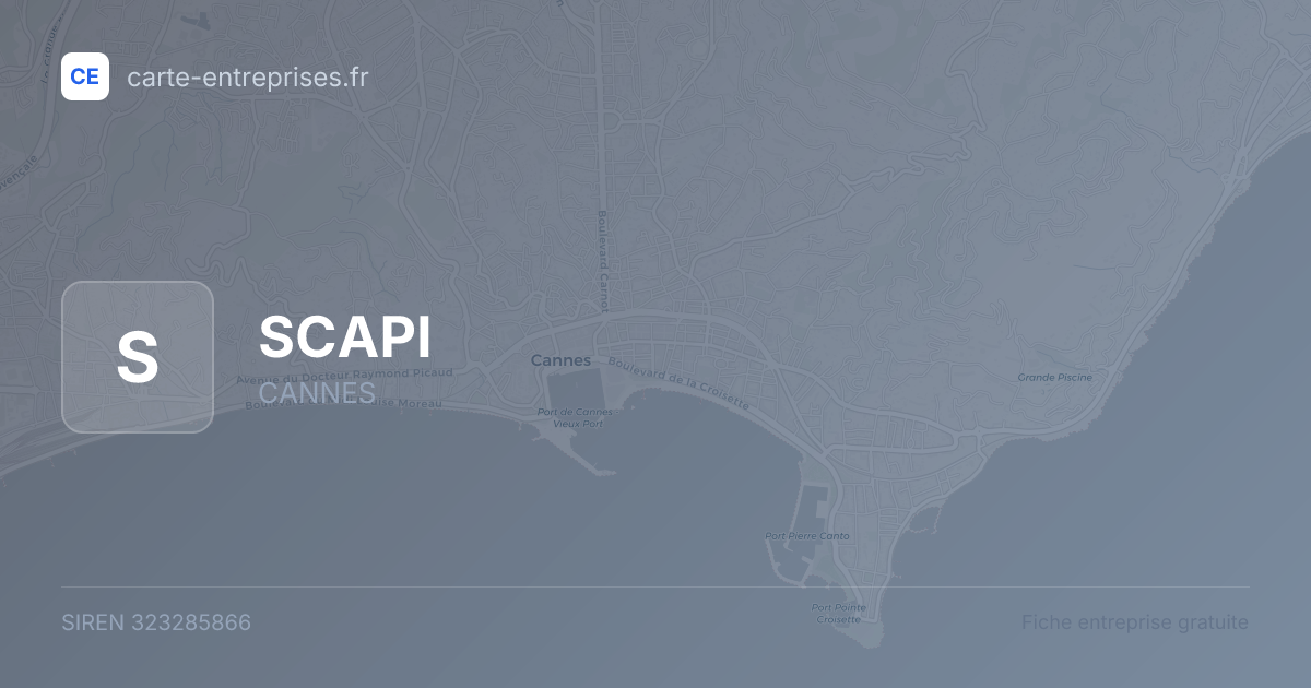 SCAPI — 323285866 — fiche entreprise