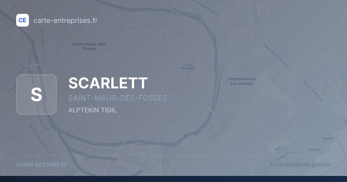 SCARLETT — 883398539 — fiche entreprise