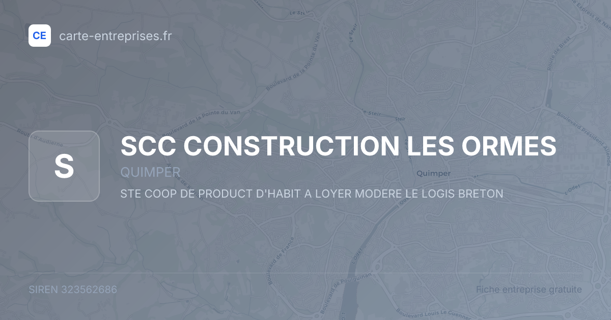 SCC CONSTRUCTION LES ORMES — 323562686 — fiche entreprise