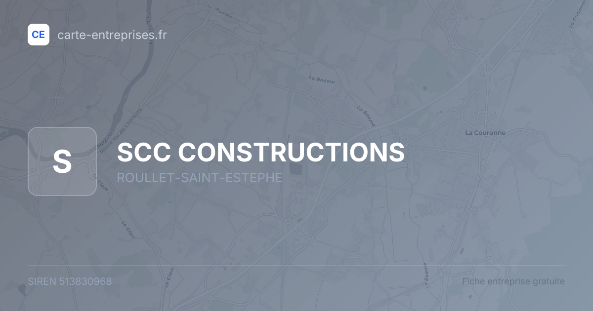 SCC CONSTRUCTIONS — 513830968 — fiche entreprise