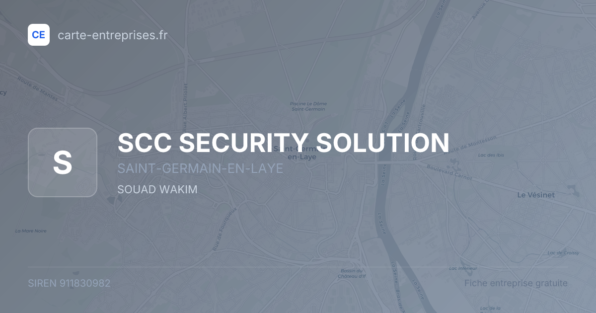 SCC SECURITY SOLUTION — 911830982 — fiche entreprise