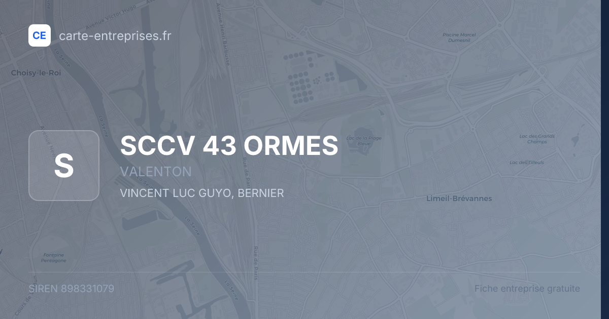 SCCV 43 ORMES — 898331079 — fiche entreprise