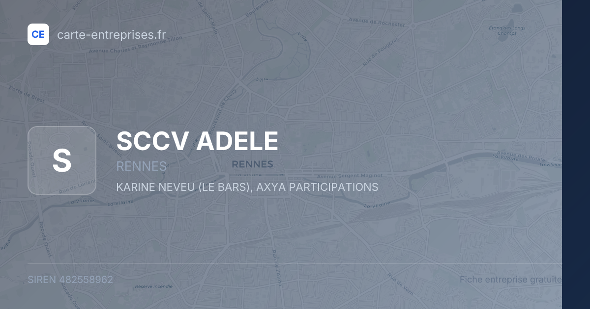 SCCV ADELE — 482558962 — fiche entreprise