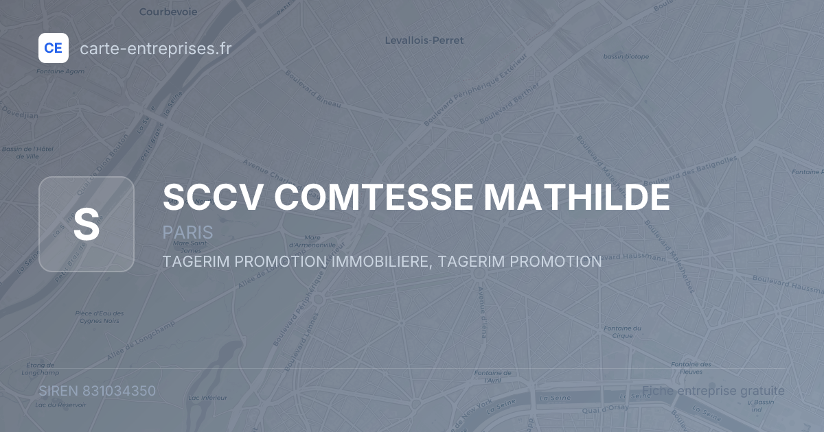 SCCV COMTESSE MATHILDE — 831034350 — fiche entreprise