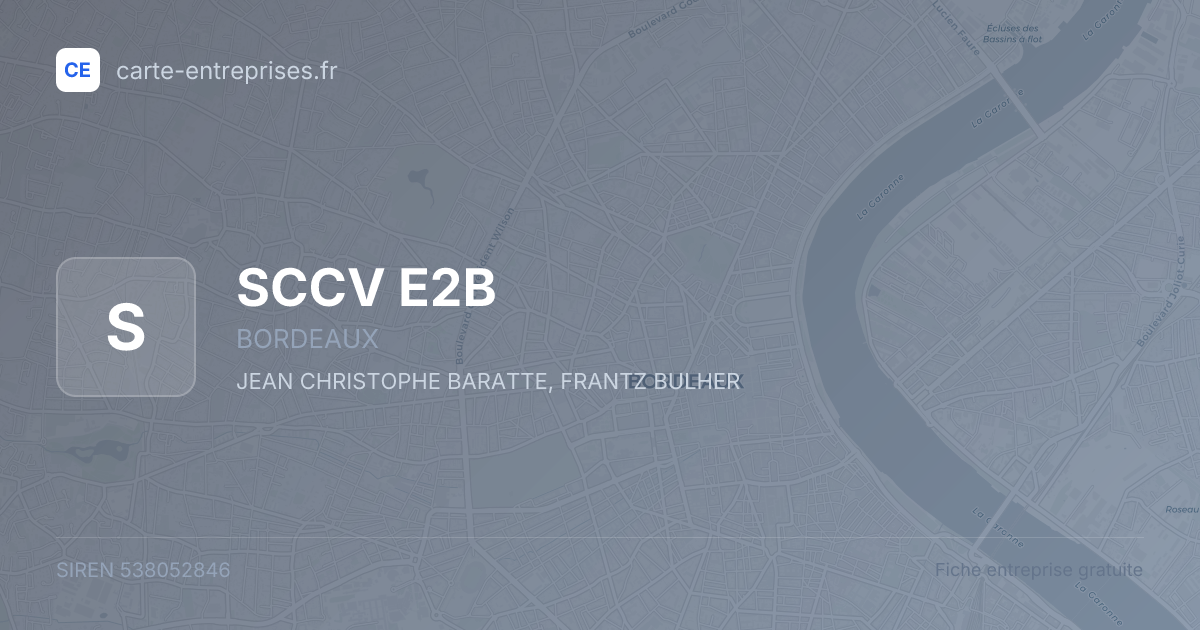 SCCV E2B — 538052846 — fiche entreprise