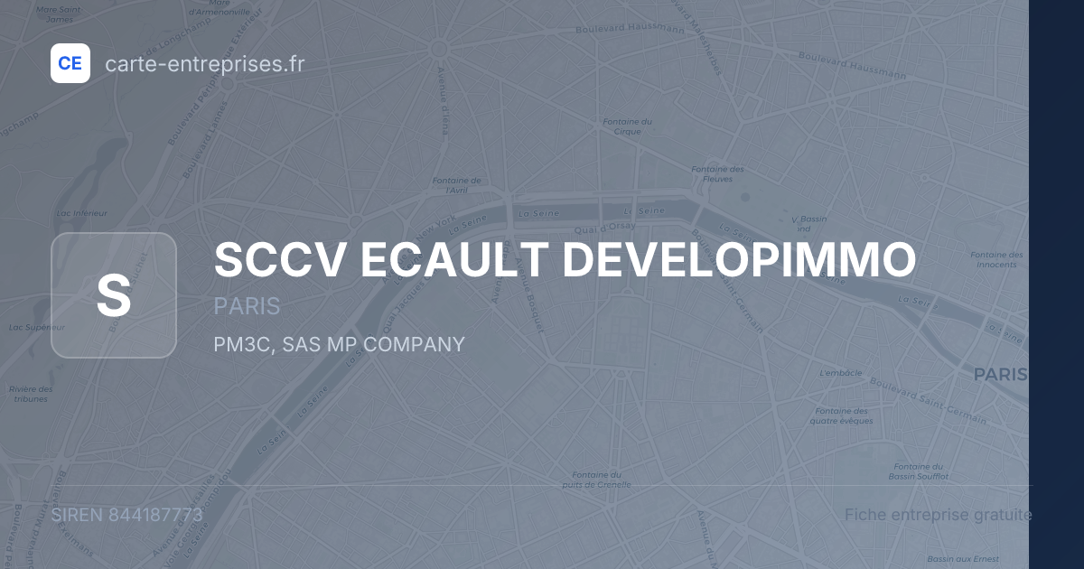 SCCV ECAULT DEVELOPIMMO — 844187773 — fiche entreprise