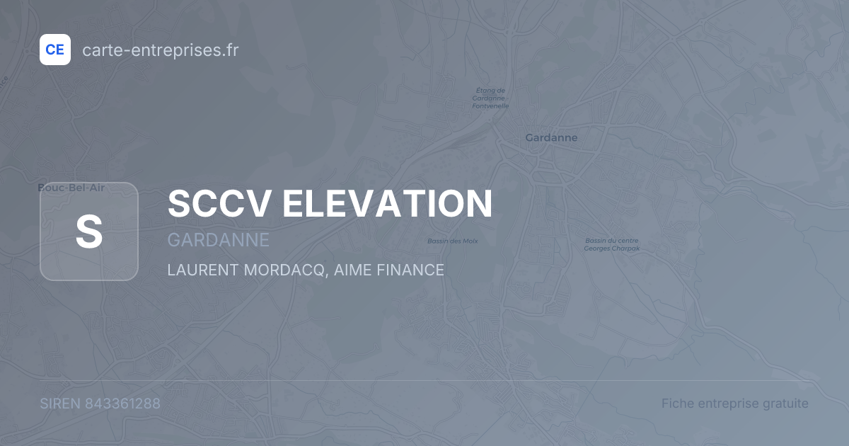 SCCV ELEVATION — 843361288 — fiche entreprise