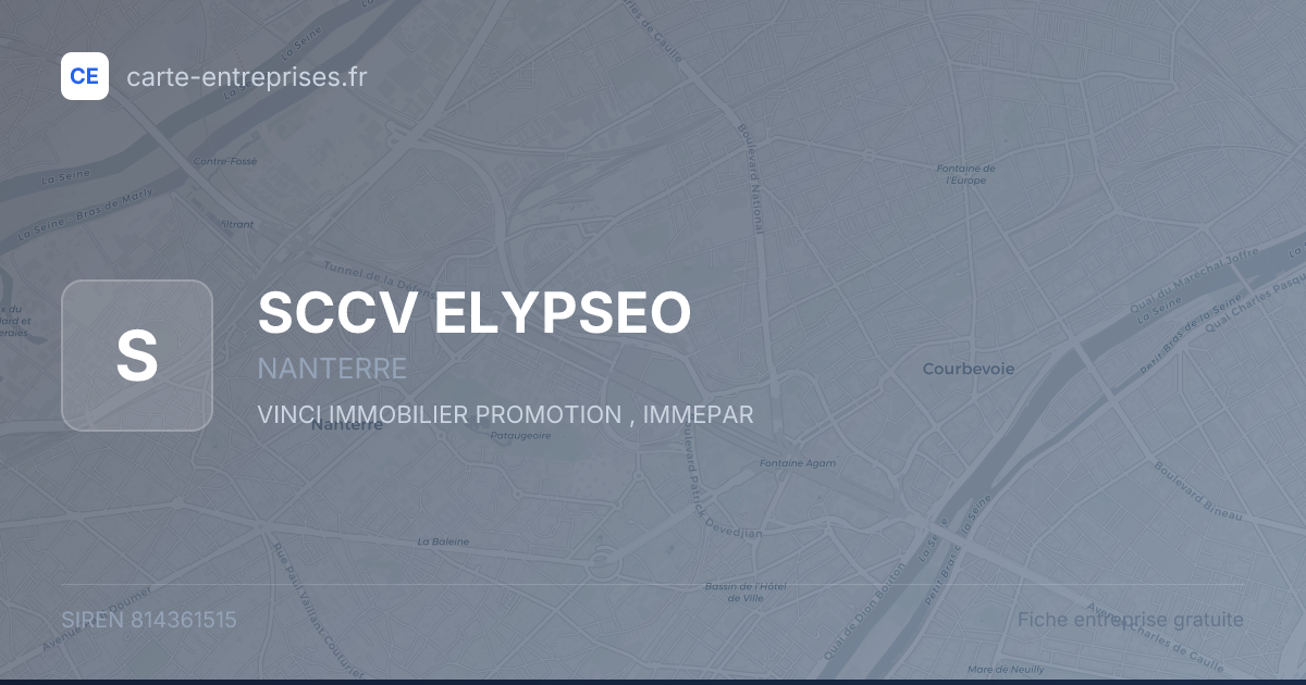 SCCV ELYPSEO — 814361515 — fiche entreprise