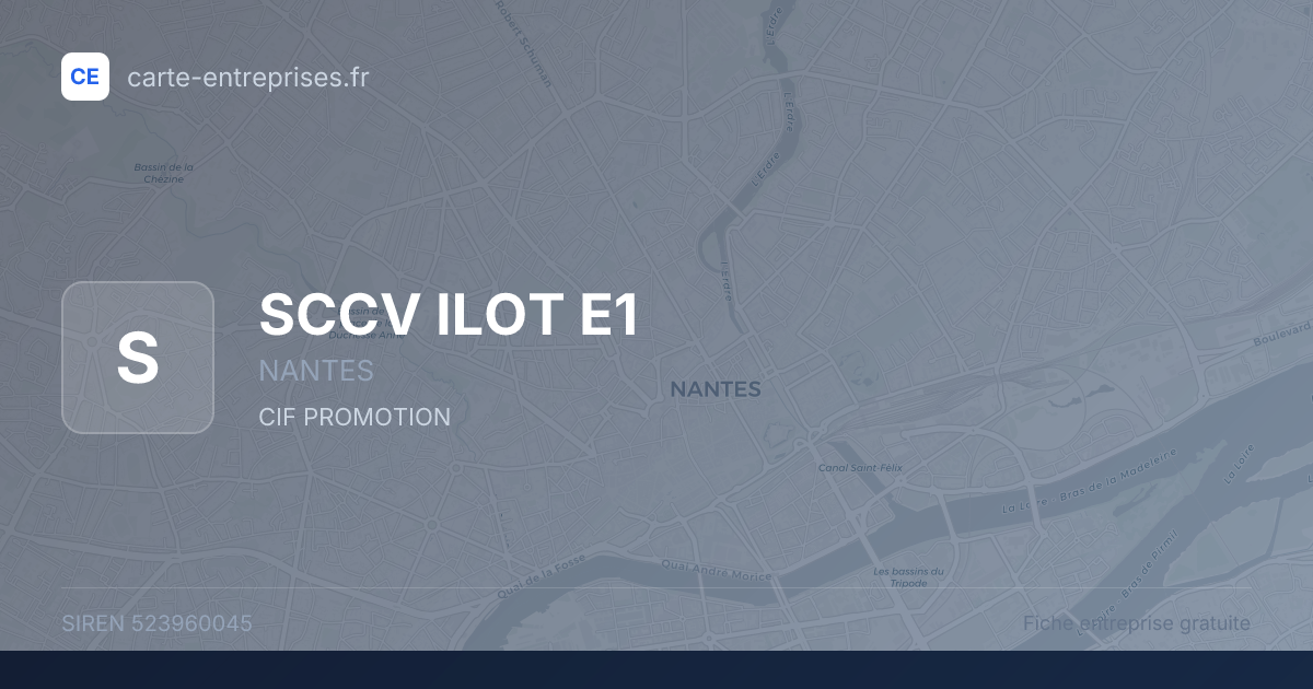 SCCV ILOT E1 — 523960045 — fiche entreprise